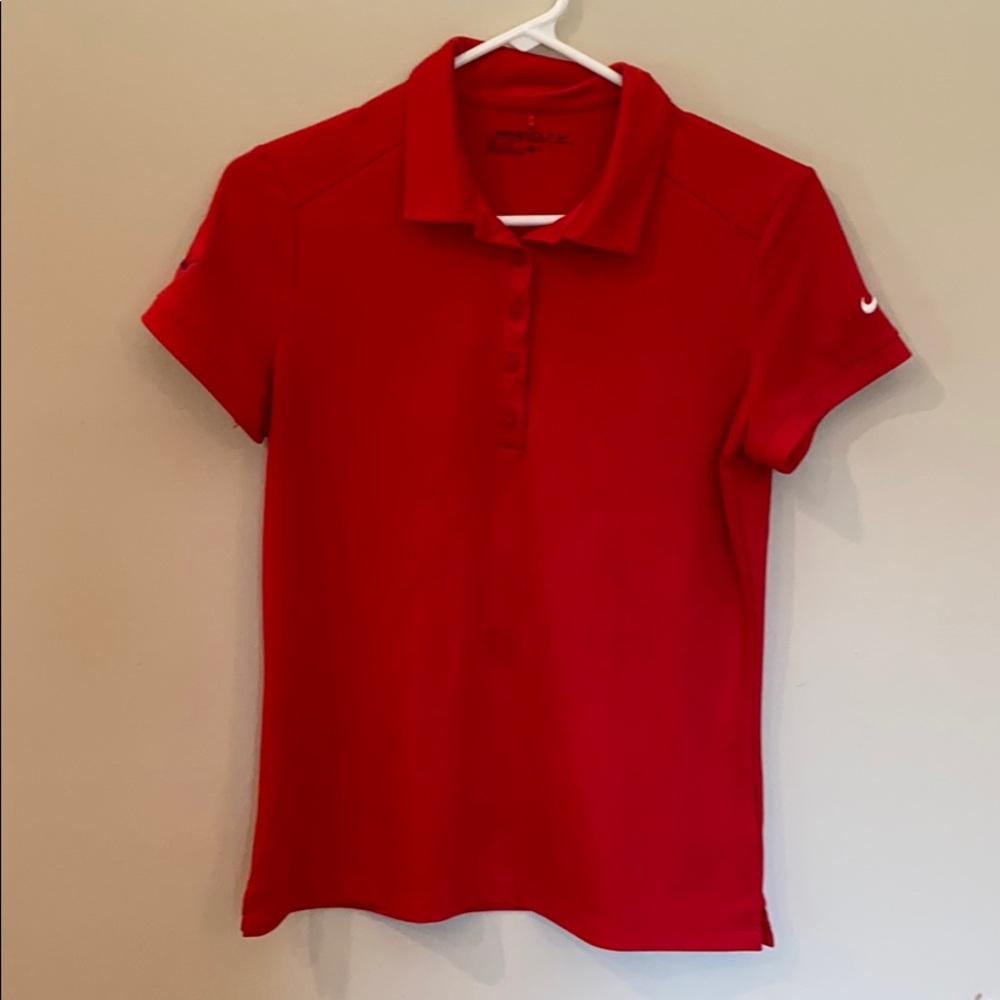 EUC Nike Golf Dri-fit Polo Red Sz Med